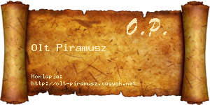 Olt Piramusz névjegykártya